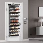 10-tier, 30-pair door-mounted shoe rack/storage unit